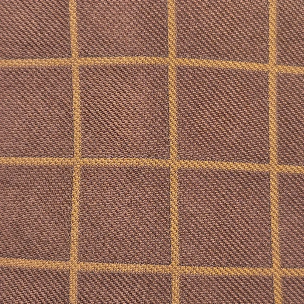 Ermenegildo Zegna‎ Brown & Gold Grid Tie 100% Silk Men's Necktie